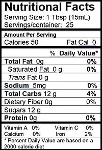 On Tap Oil & Vinegar balsamic vinegar nutritional info