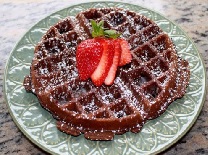 Chocolate Blood Orange Waffles