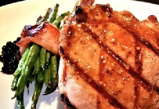 Pork Chops with Elderberry Balsamic Sauce